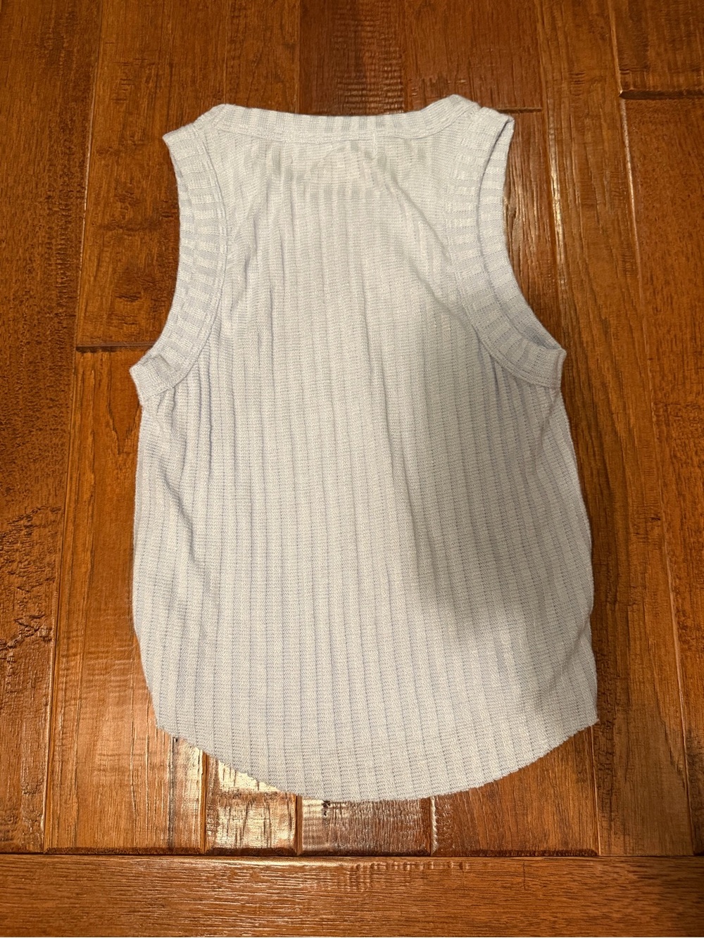 Ocean Drive Light Blue Ribbed Tank Top - Picture 3 of 3